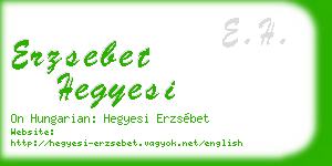erzsebet hegyesi business card