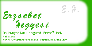 erzsebet hegyesi business card